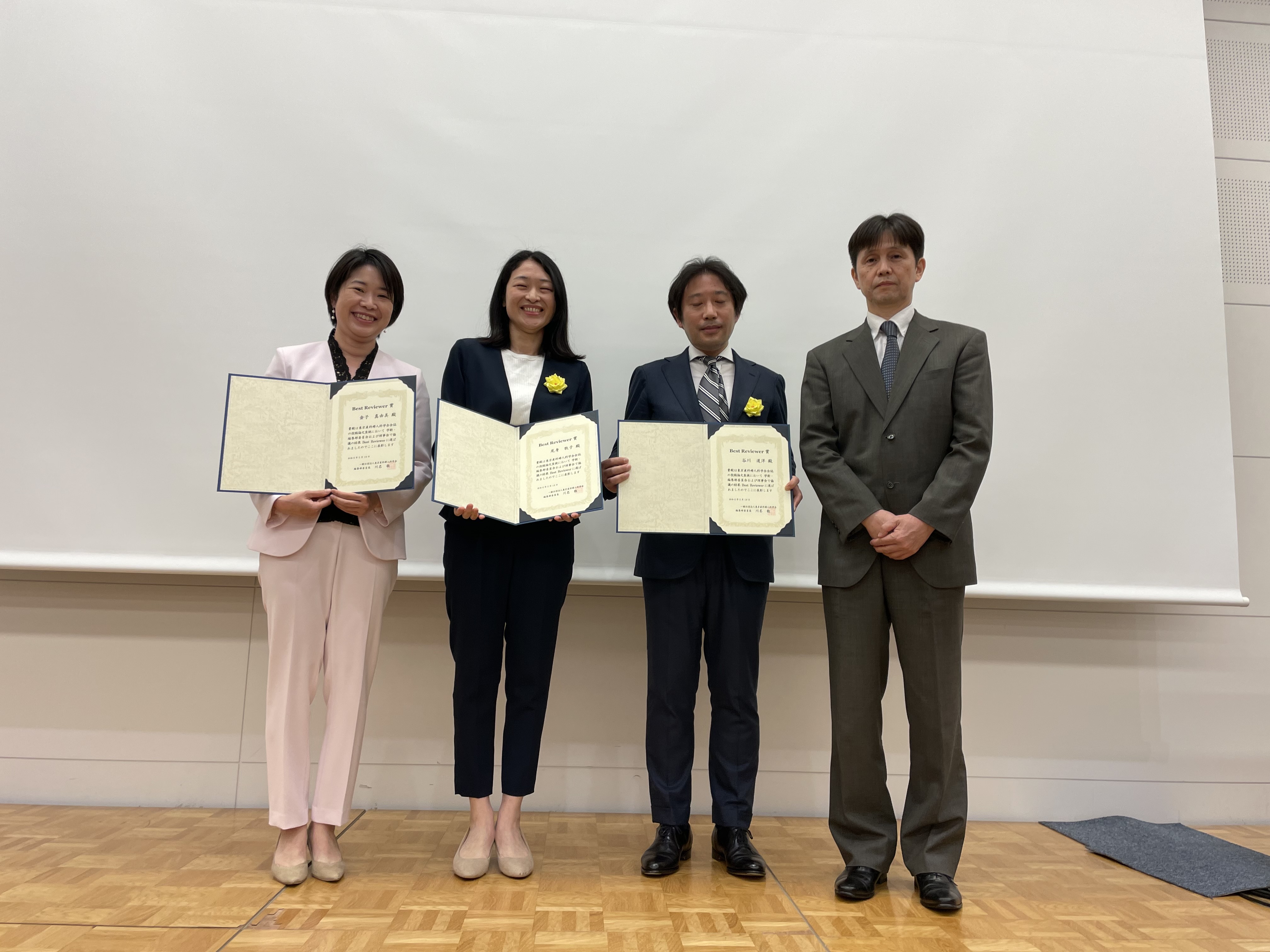 第409回東京産科婦人科学会例会にて金子真由美講師がBest Reviewer賞を受賞